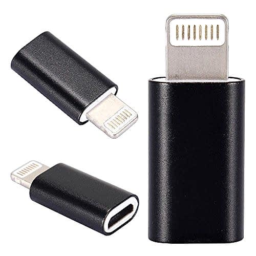 Micro Usb Android Çevirici Lightning Apple iPhone iPad Dönüştürücü Uç Siyah