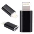 Micro Usb Android Çevirici Lightning Apple iPhone iPad Dönüştürücü Uç Siyah