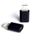 Micro Usb Android Çevirici Lightning Apple iPhone iPad Dönüştürücü Uç Siyah