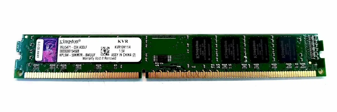 Kingston 4GB DDR3 Pc Ram Bellek 1600MHz  KVR16N11/4 PC3-12800